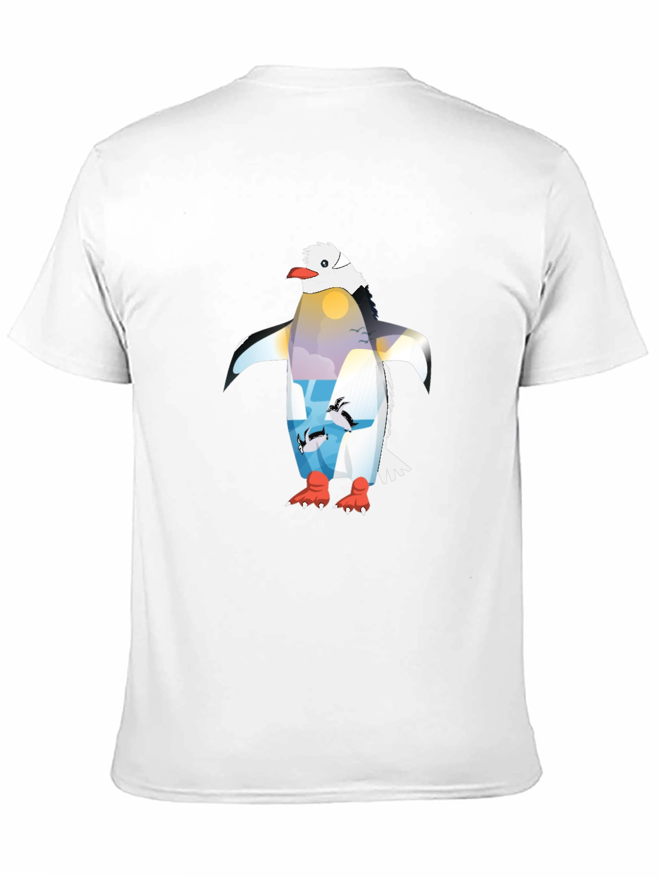 Penguin Sunset Graphic T-Shirt