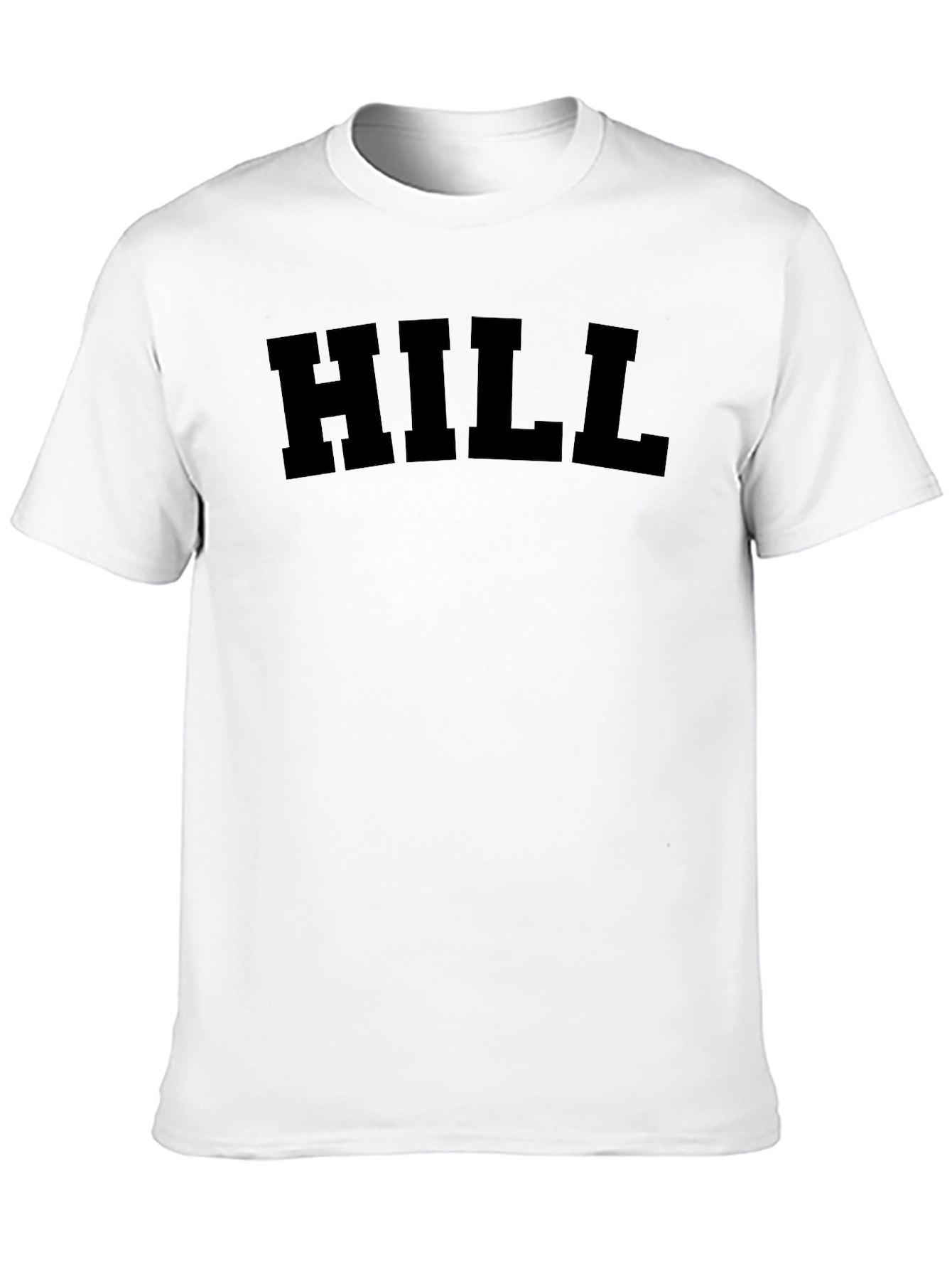 HILL Bold Text Graphic Black T-Shirt