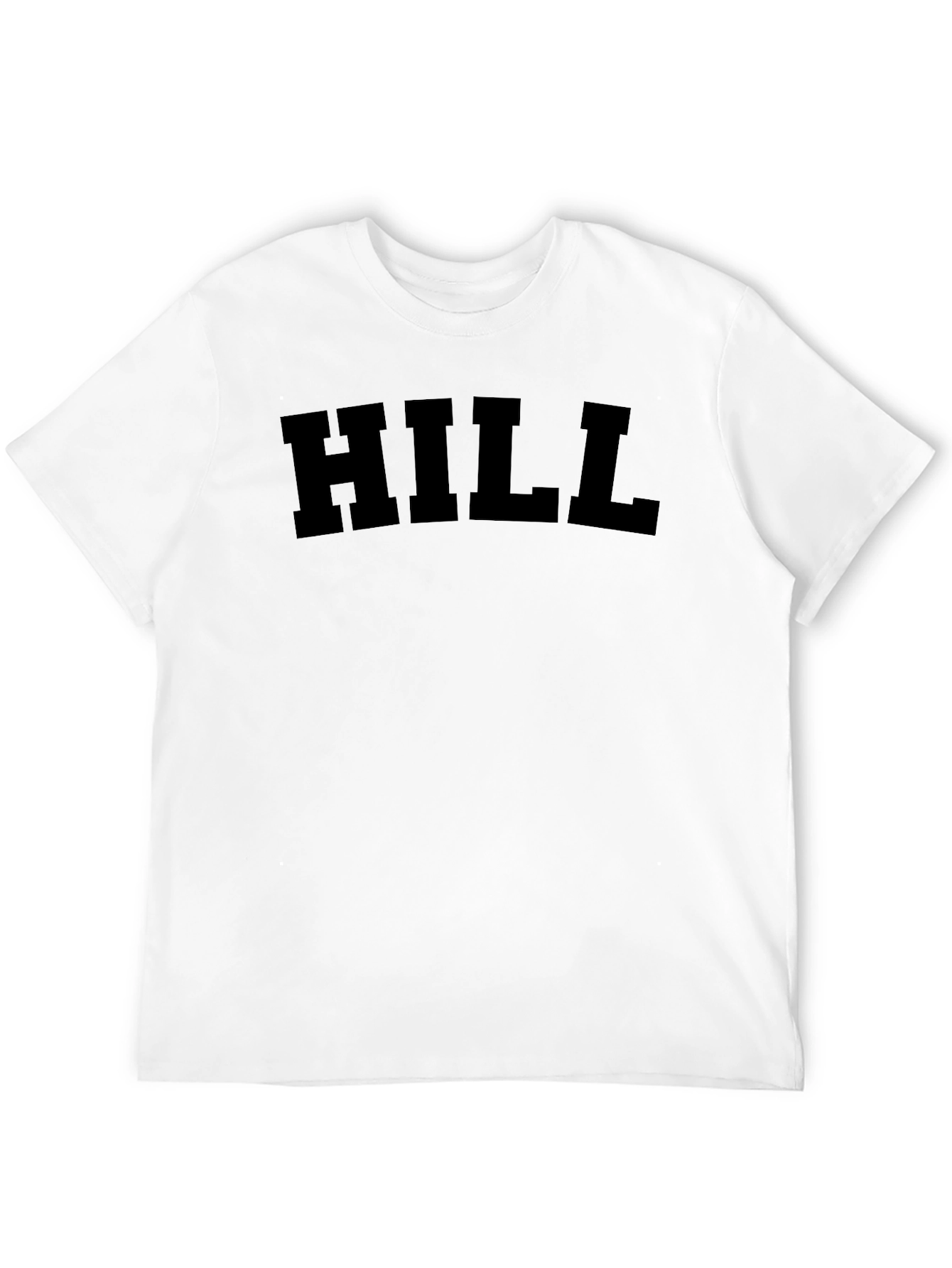 HILL Bold Text Graphic Black T-Shirt