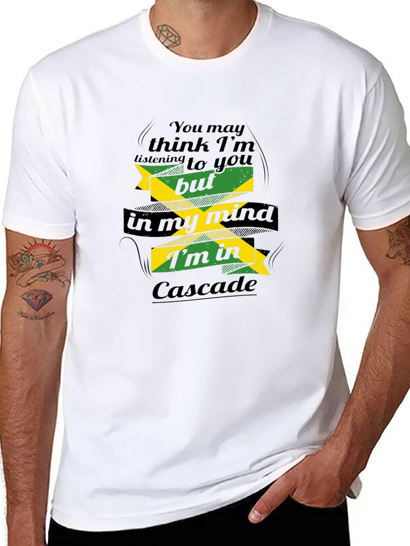 Cascade Mind T-Shirt - Black Graphic Tee