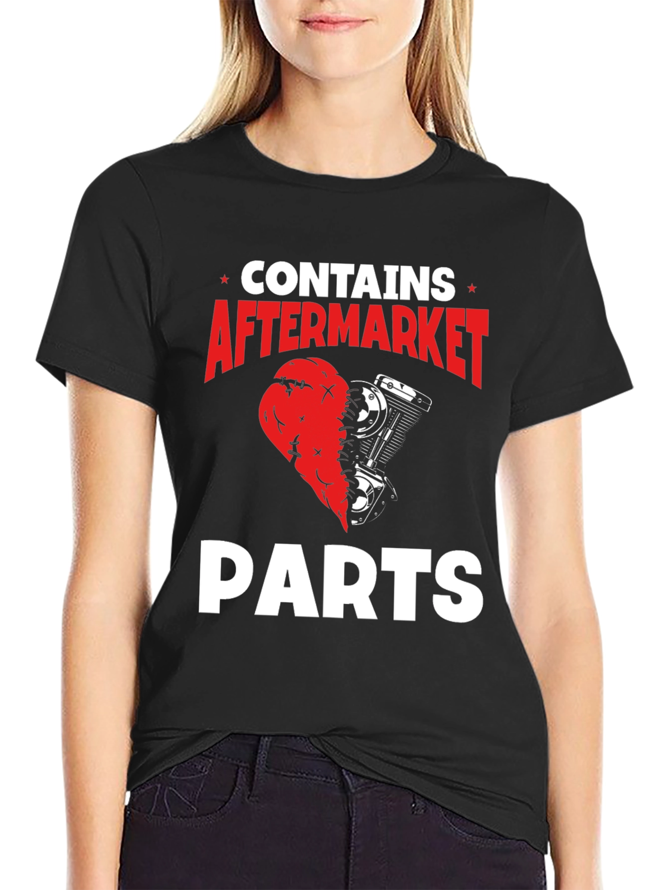 Contains Aftermarket Parts Graphic T-Shirt - Black