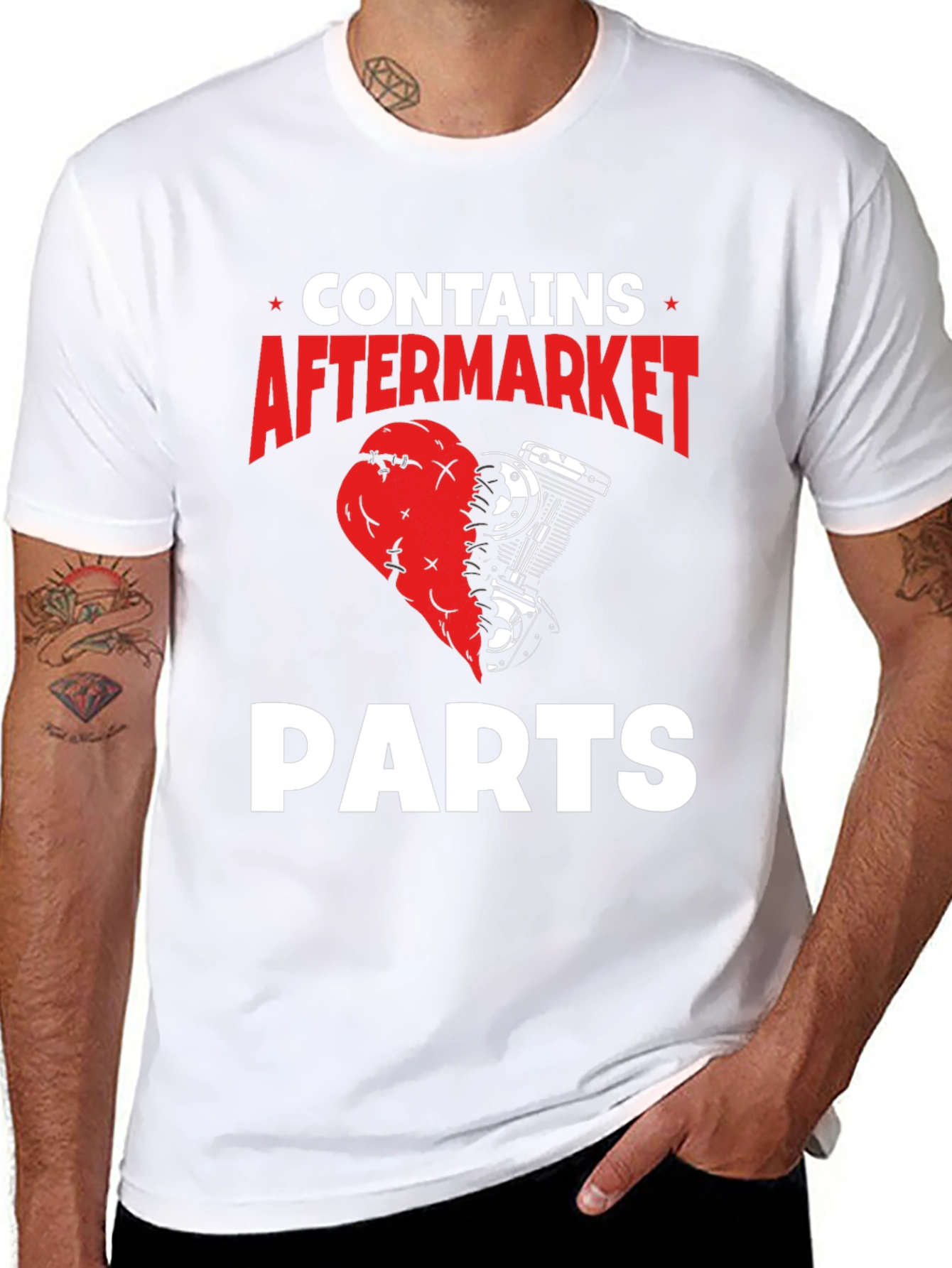 Contains Aftermarket Parts Graphic T-Shirt - Black