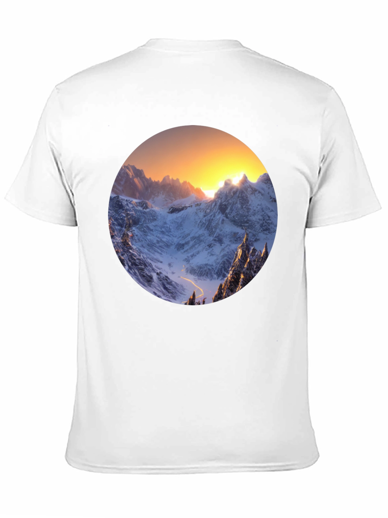 Mountain Vista Graphic Tee - Sunrise Peaks Design