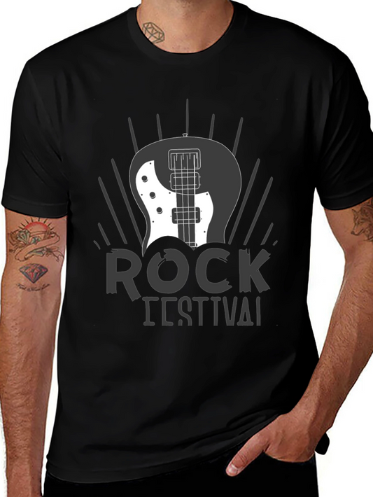 Rock Festival Graphic T-Shirt - Black