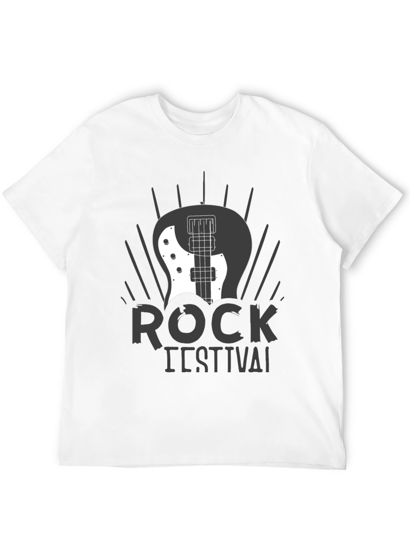 Rock Festival Graphic T-Shirt - Black