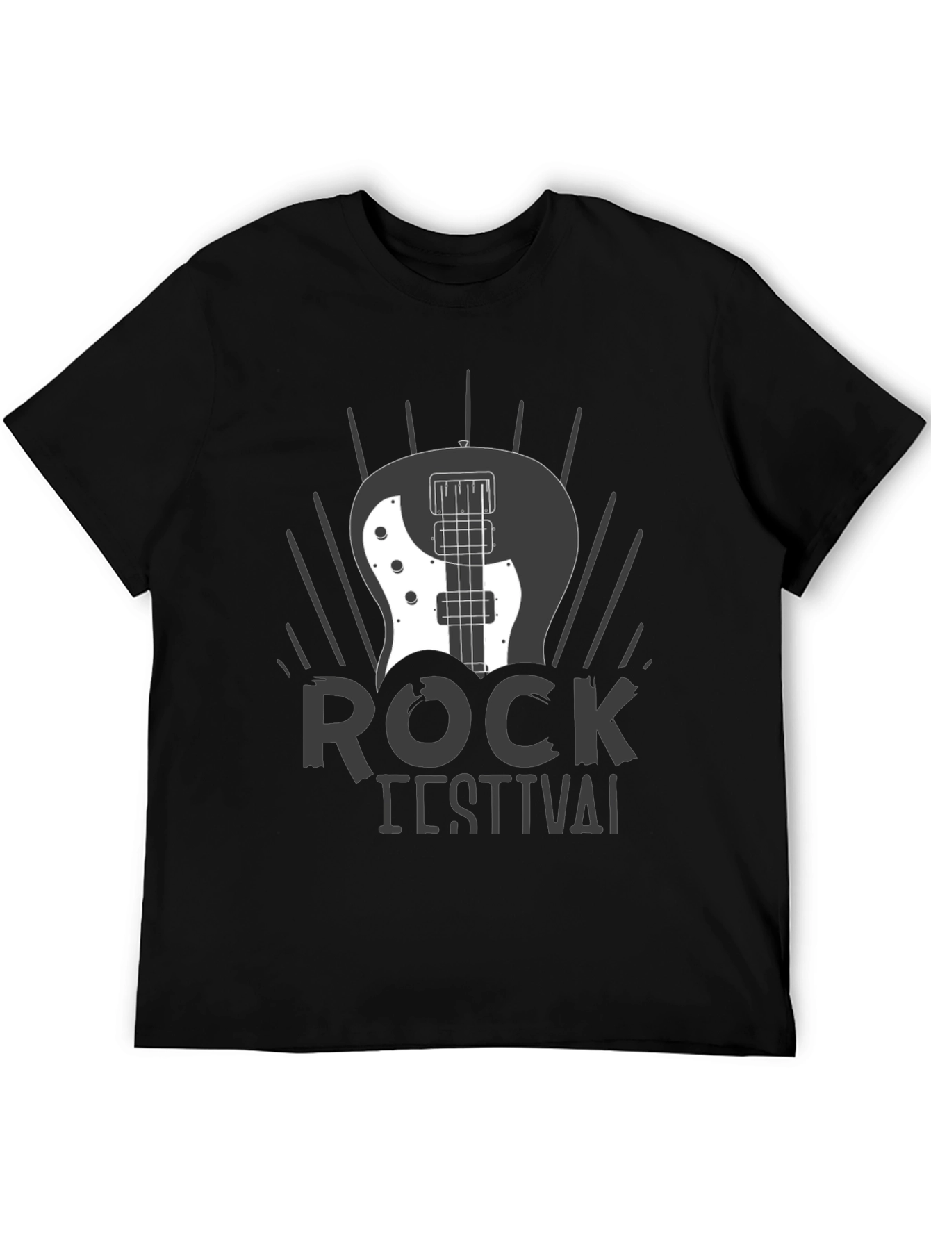 Rock Festival Graphic T-Shirt - Black