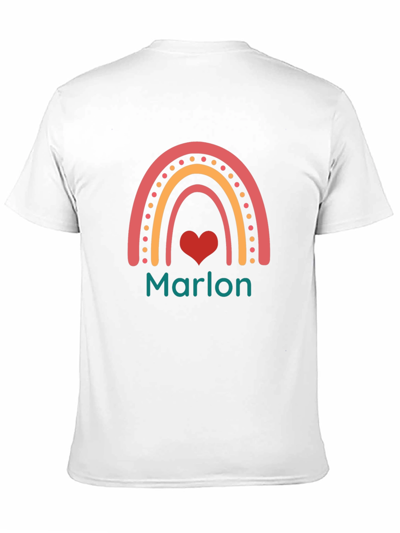 Personalized Rainbow Heart T-Shirt - Marlon