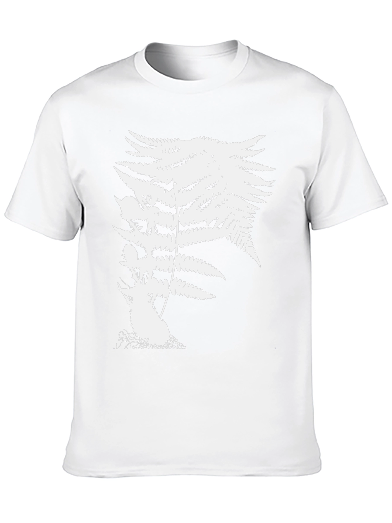 Botanical Fern Graphic T-Shirt - Black