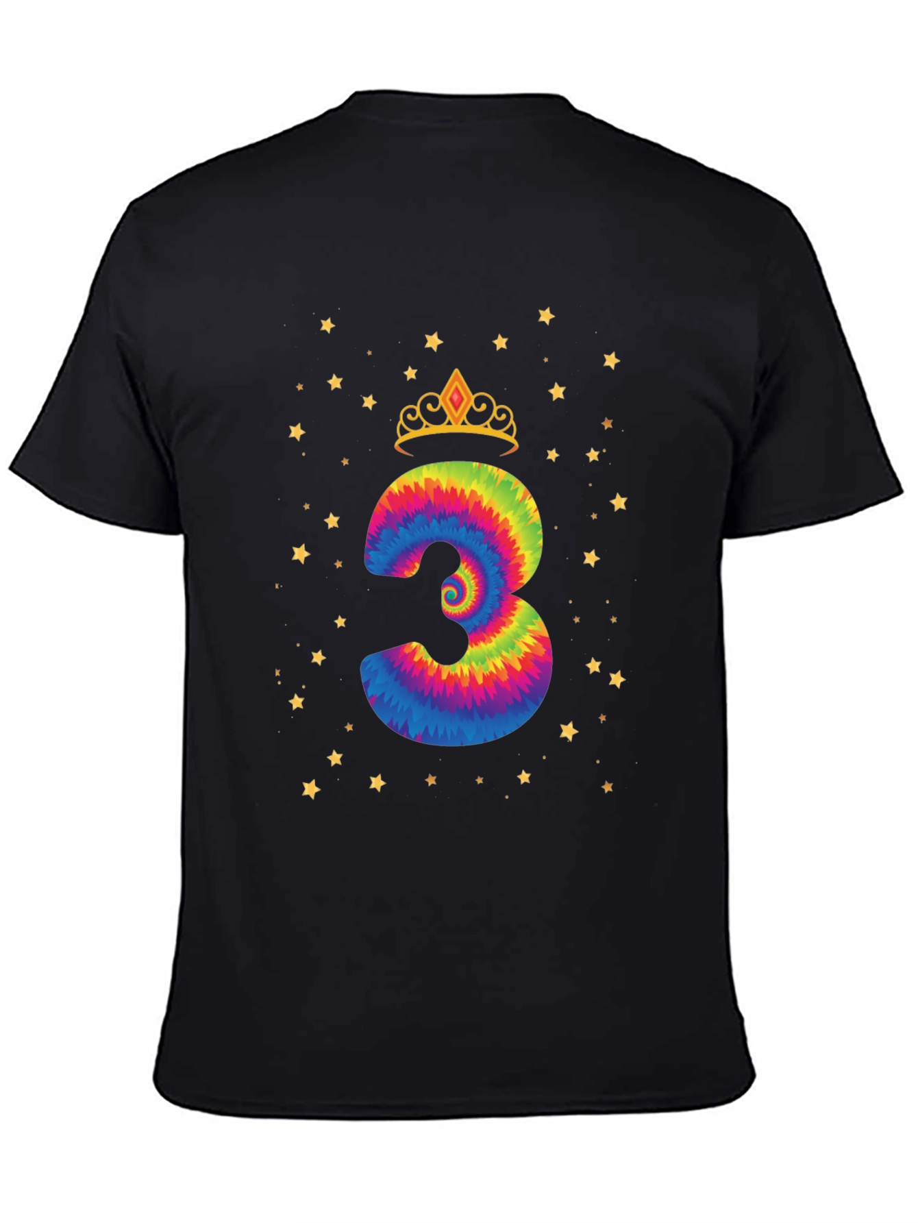 Birthday Girl Three Tie-Dye T-Shirt