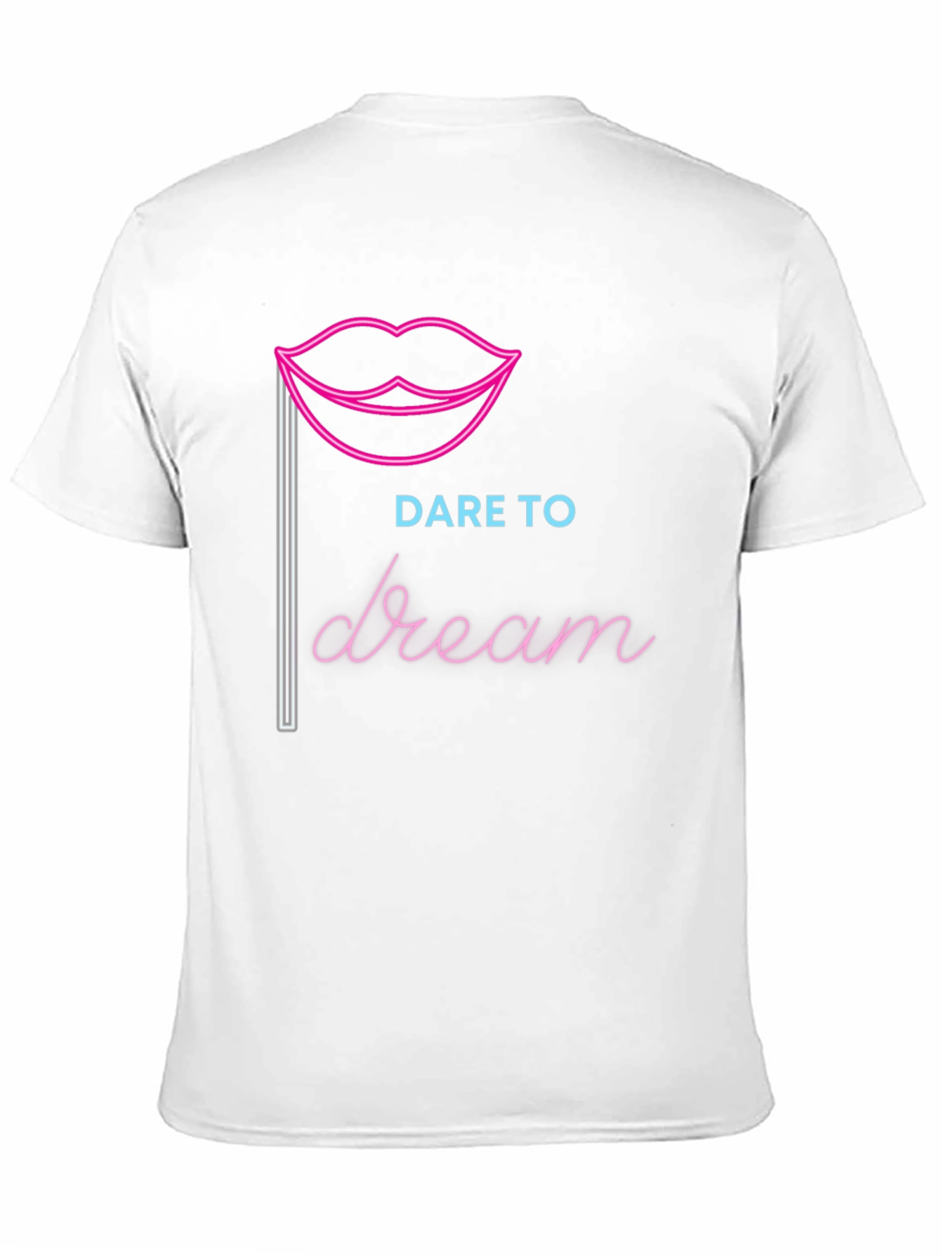 Dare to Dream Graphic Tee - Neon Lips Design