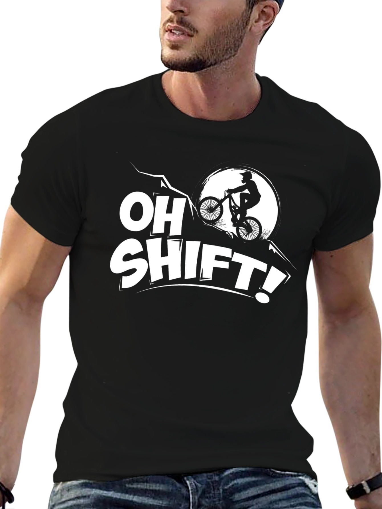 Oh Shift! Mountain Biking Graphic Tee