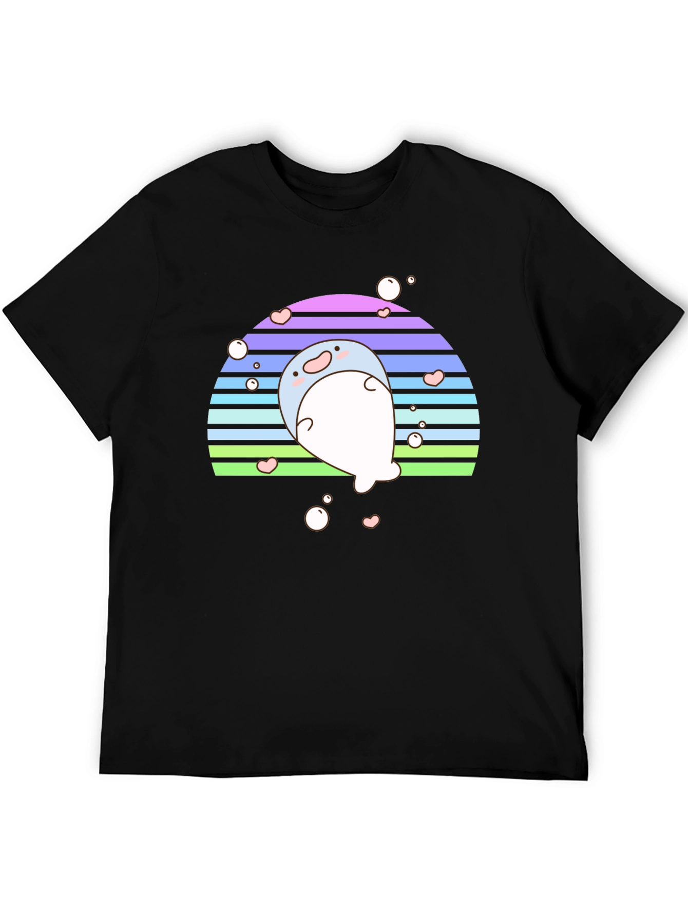 Kawaii Seal Rainbow T-Shirt - Cute Animal Tee