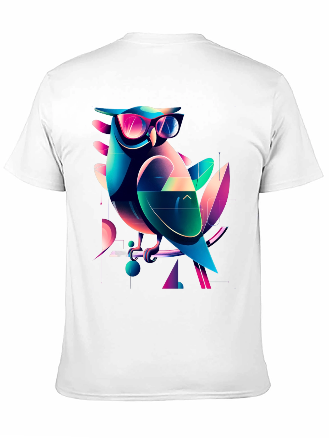 Cool Owl Graphic Tee - Trendy Mens Black T-Shirt