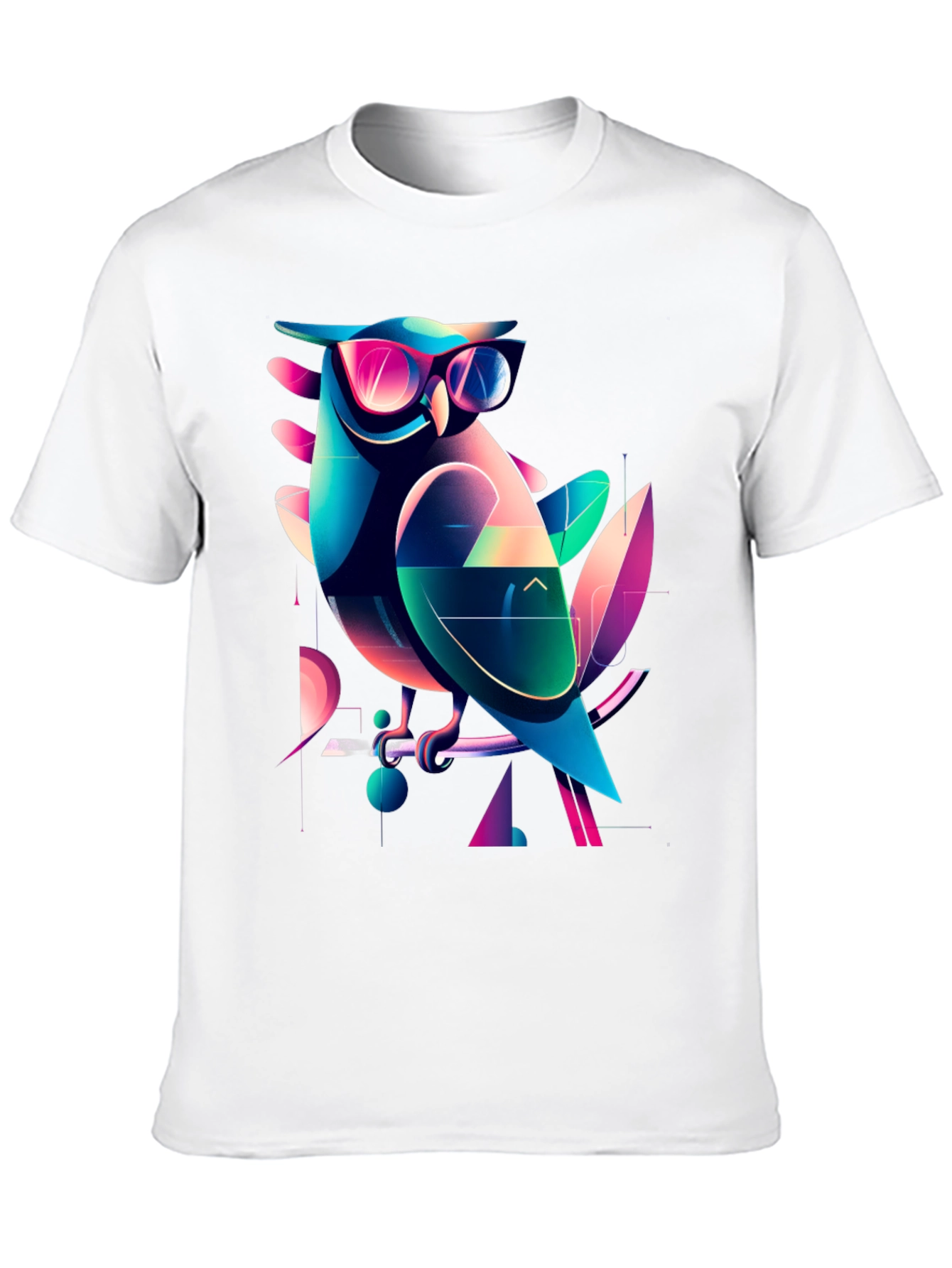 Cool Owl Graphic Tee - Trendy Mens Black T-Shirt