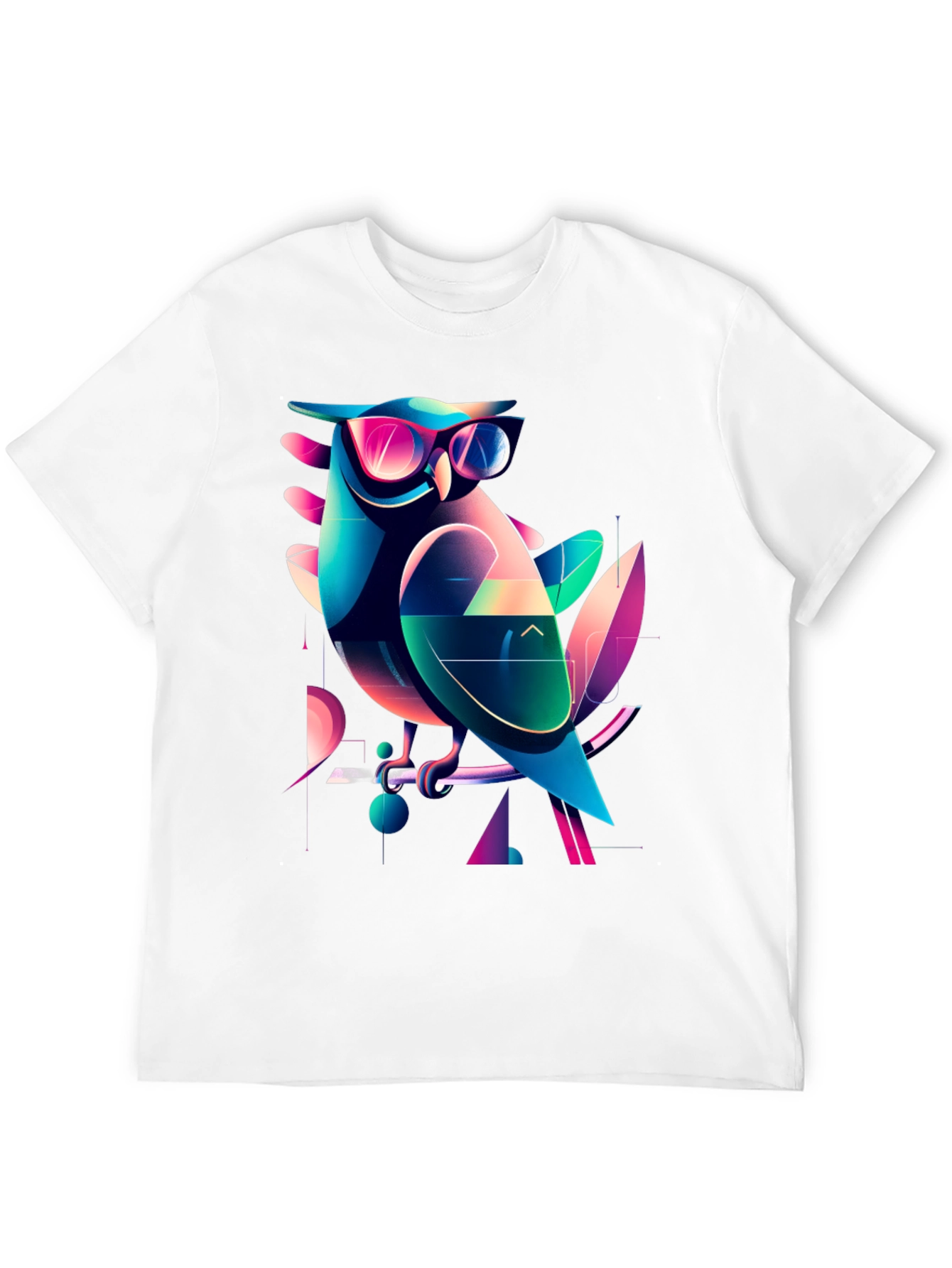 Cool Owl Graphic Tee - Trendy Mens Black T-Shirt