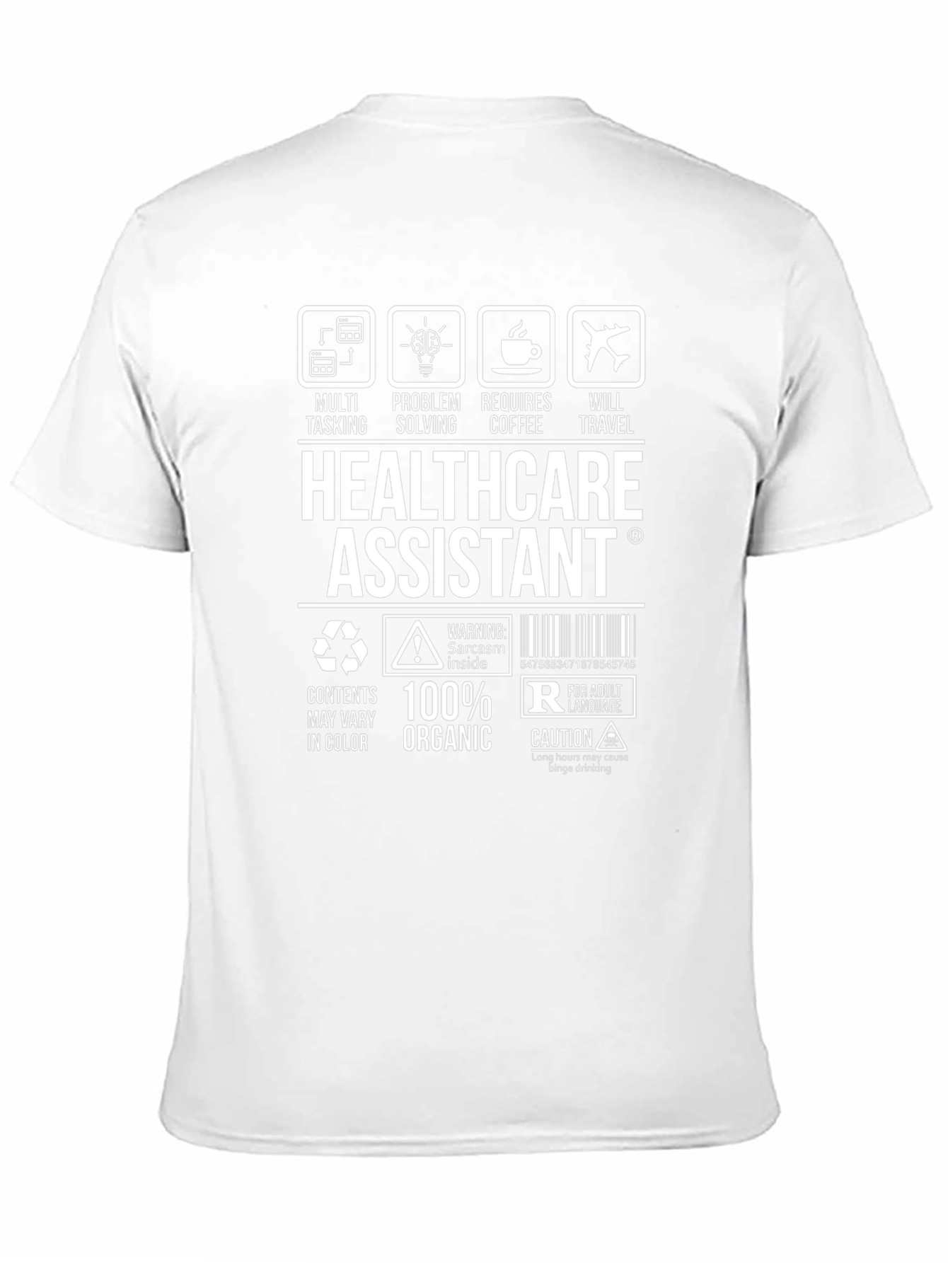 Healthcare Assistant Funny Black T-Shirt