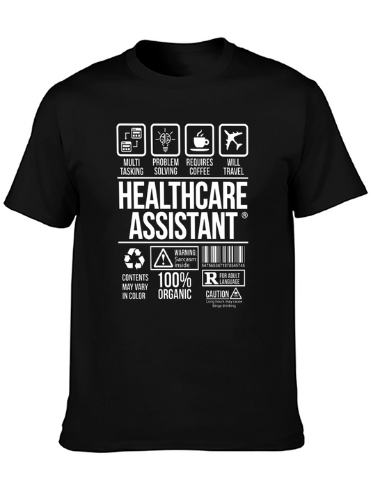 Healthcare Assistant Funny Black T-Shirt