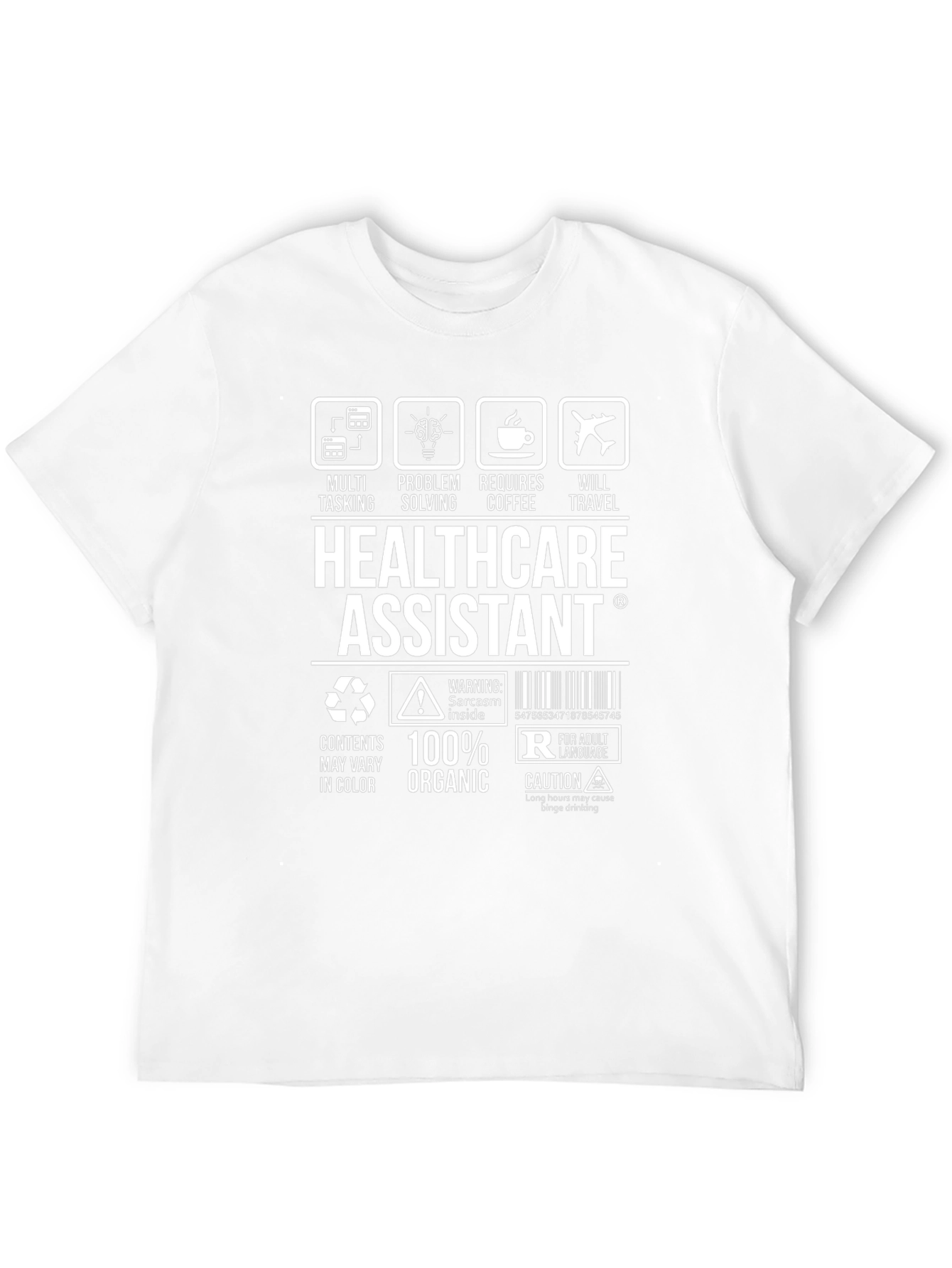 Healthcare Assistant Funny Black T-Shirt