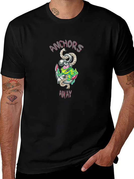 Anchors Away Graphic T-Shirt - Turtle & Nautical Design
