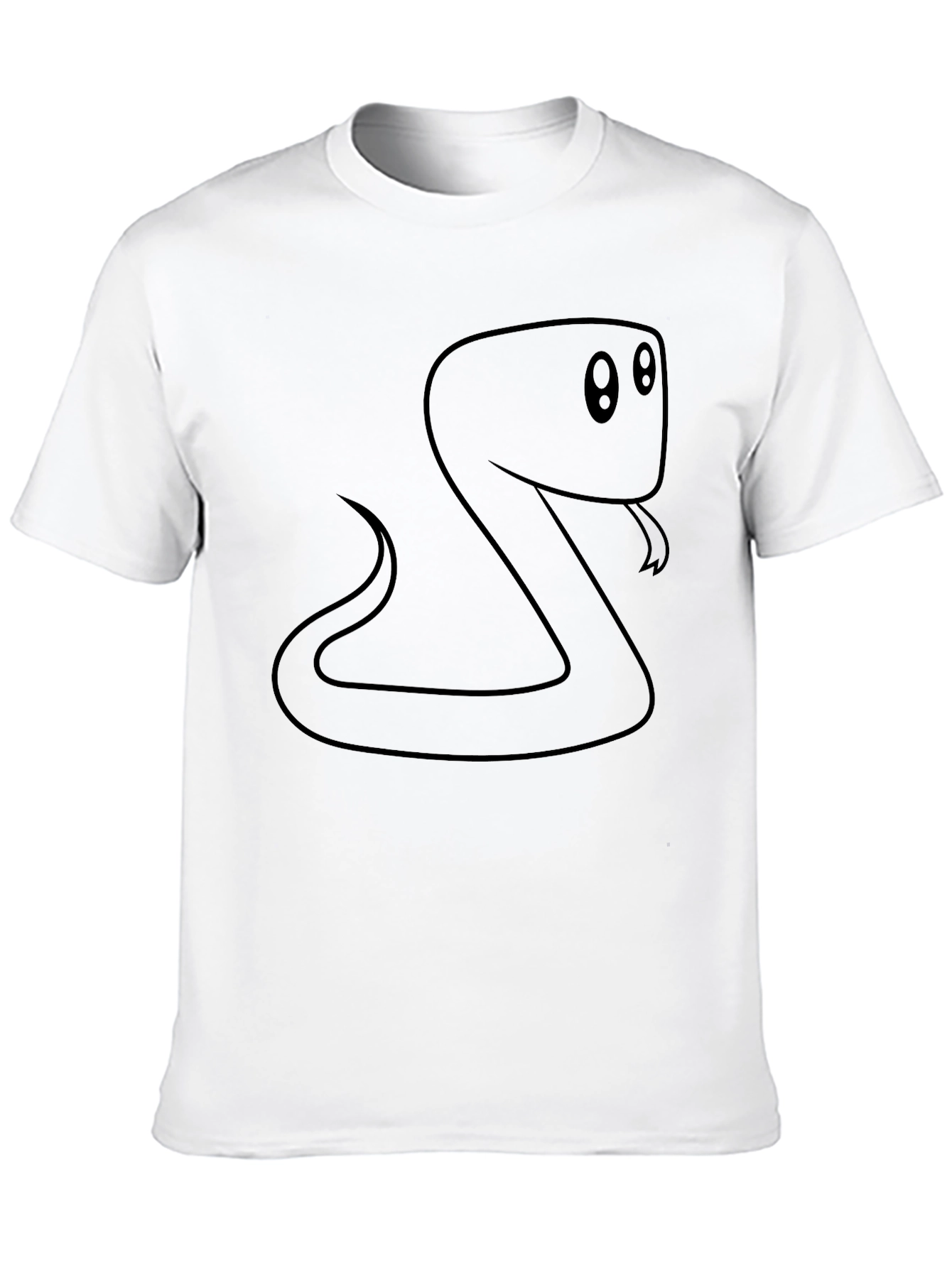Cartoon Snake Graphic Black T-Shirt