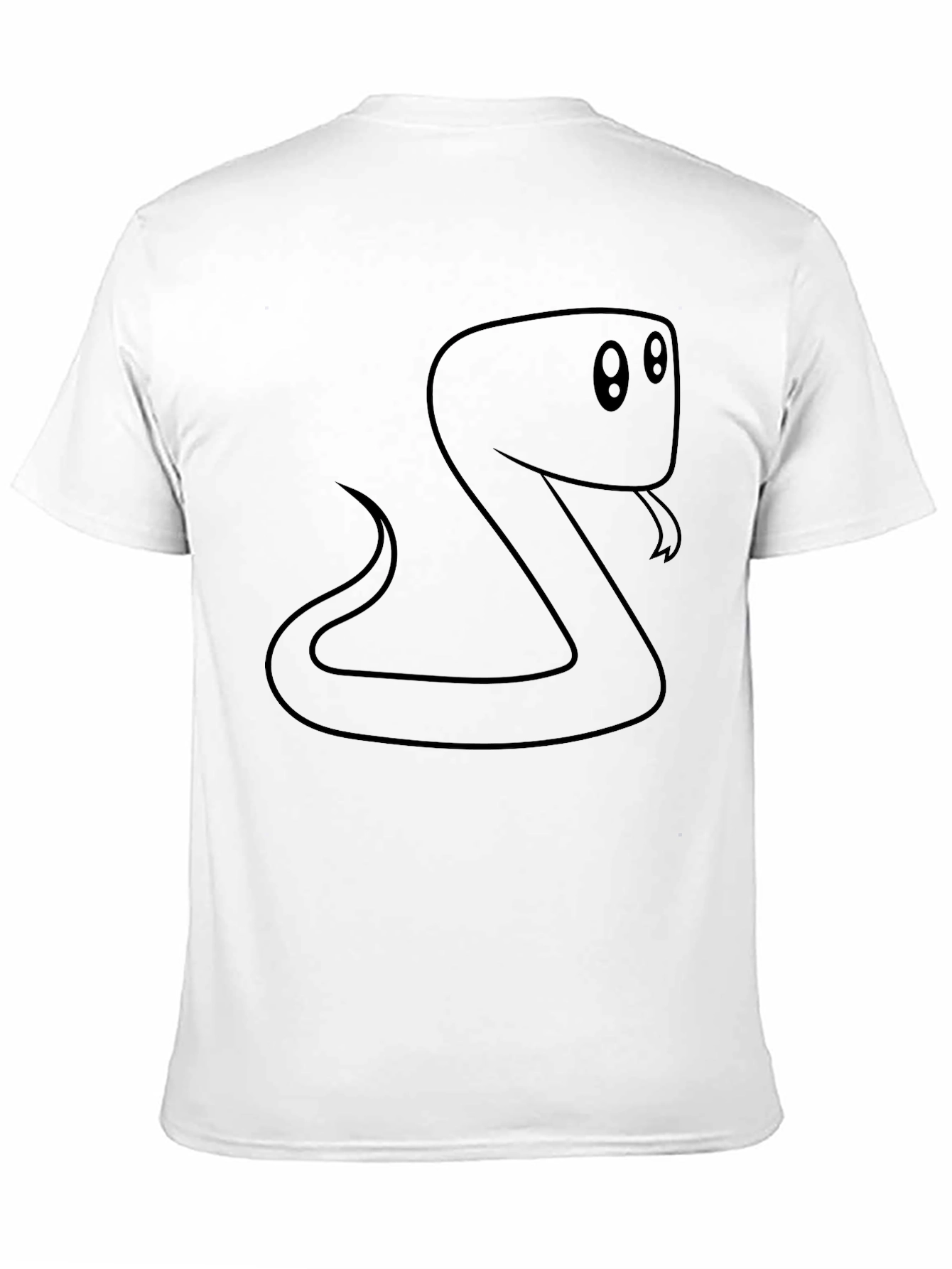 Cartoon Snake Graphic Black T-Shirt