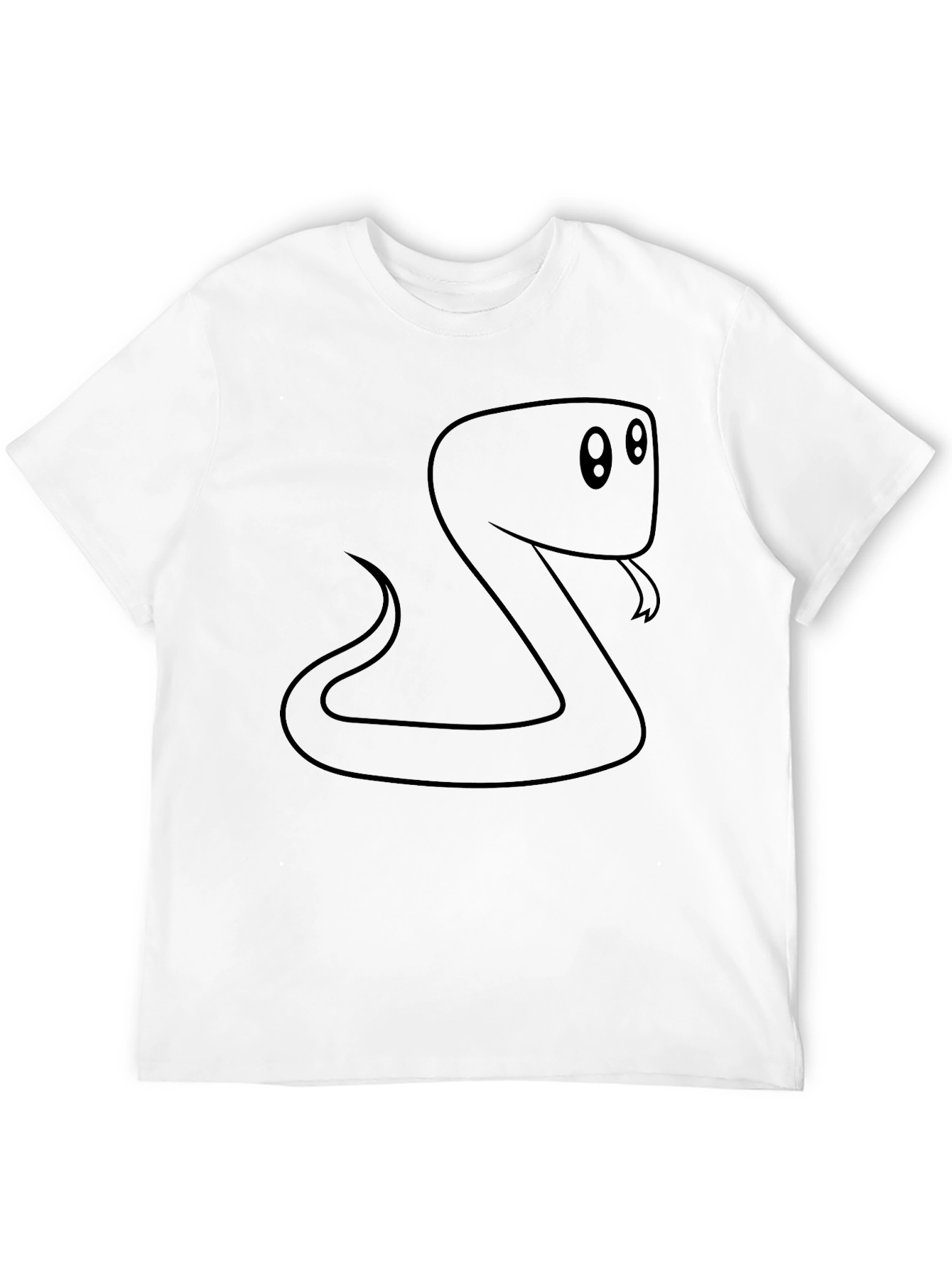 Cartoon Snake Graphic Black T-Shirt