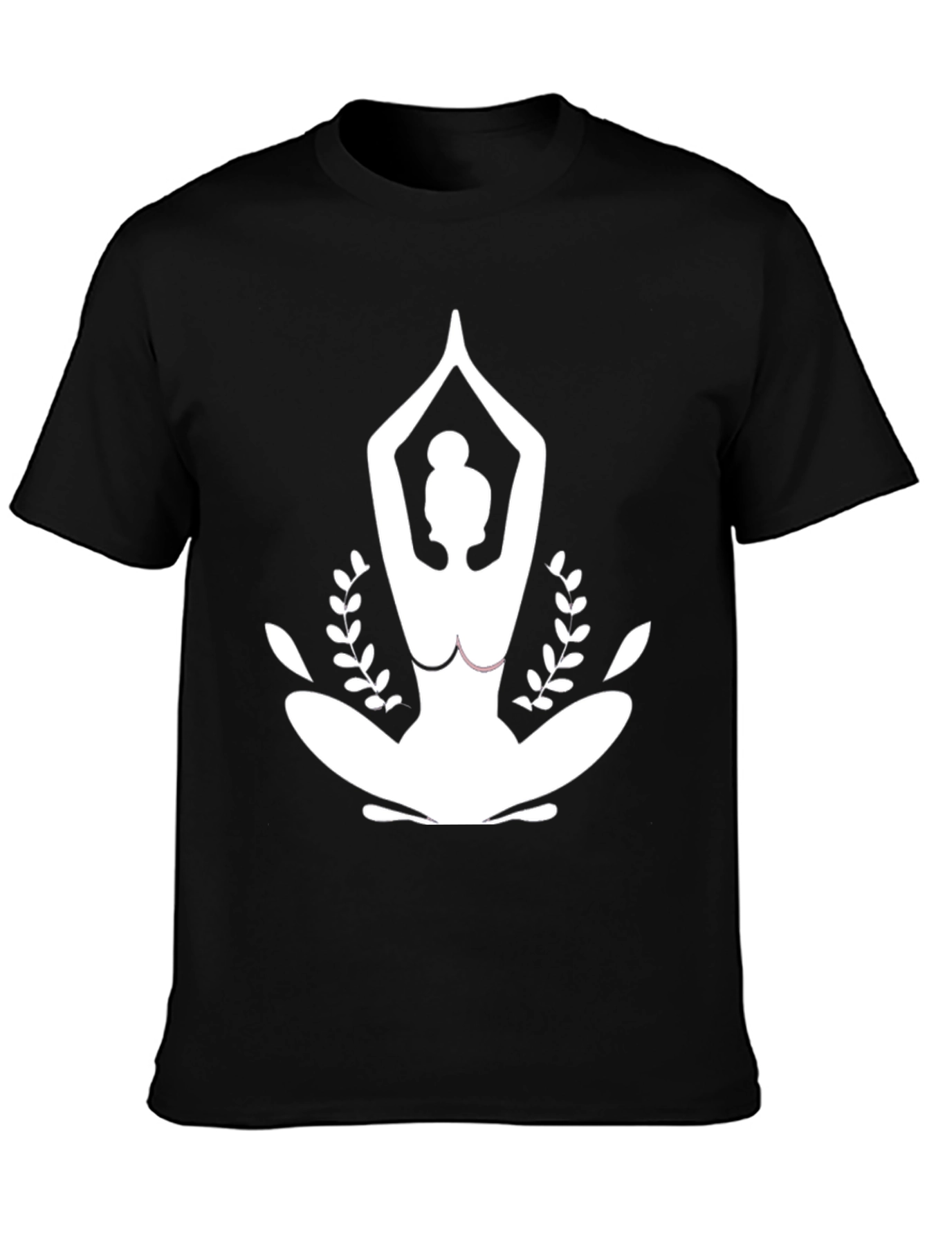 Yoga Pose Graphic Black T-Shirt