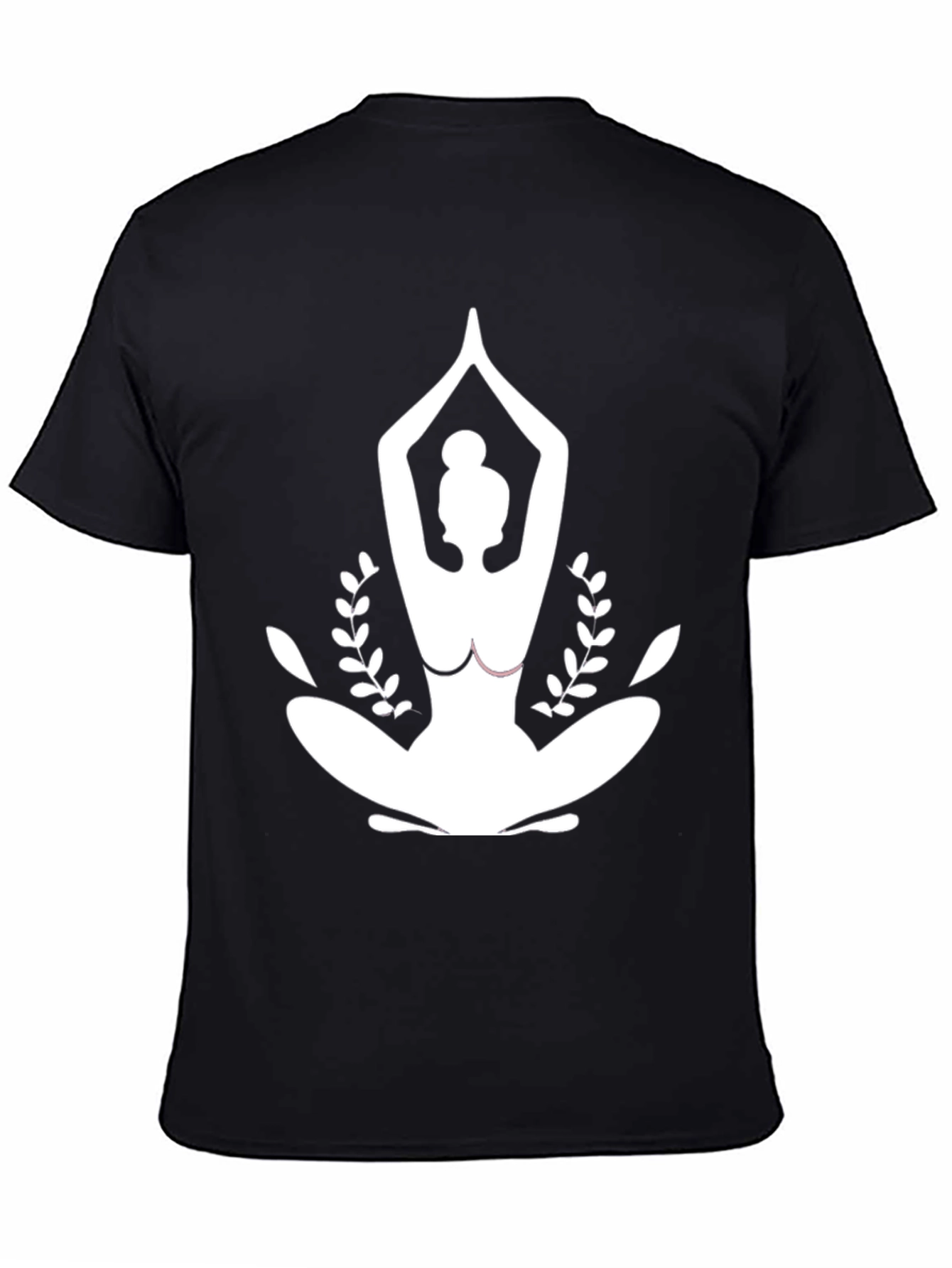 Yoga Pose Graphic Black T-Shirt