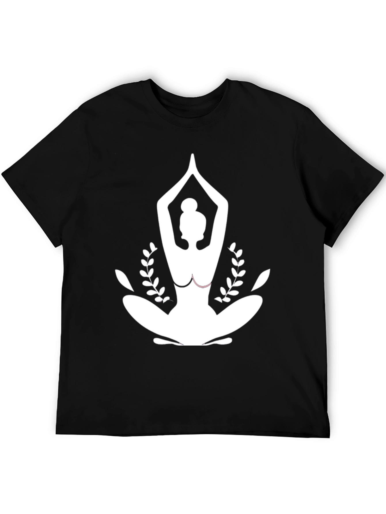 Yoga Pose Graphic Black T-Shirt