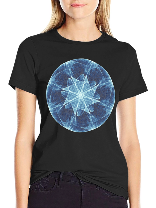 Abstract Circle Design Black T-Shirt