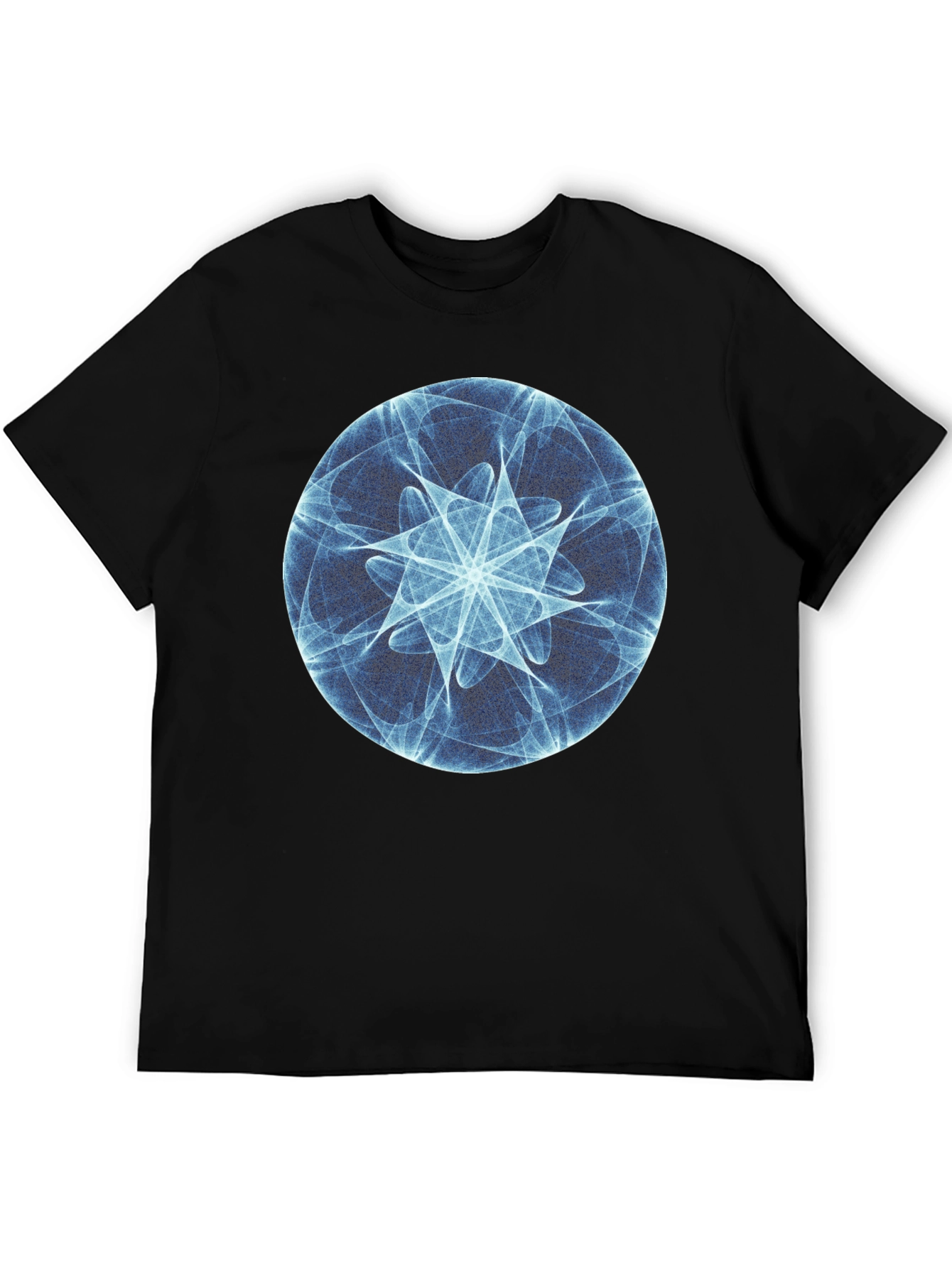 Abstract Circle Design Black T-Shirt