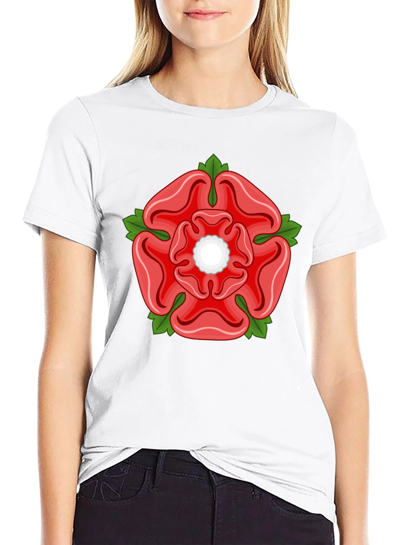 English Rose Graphic Tee - Black