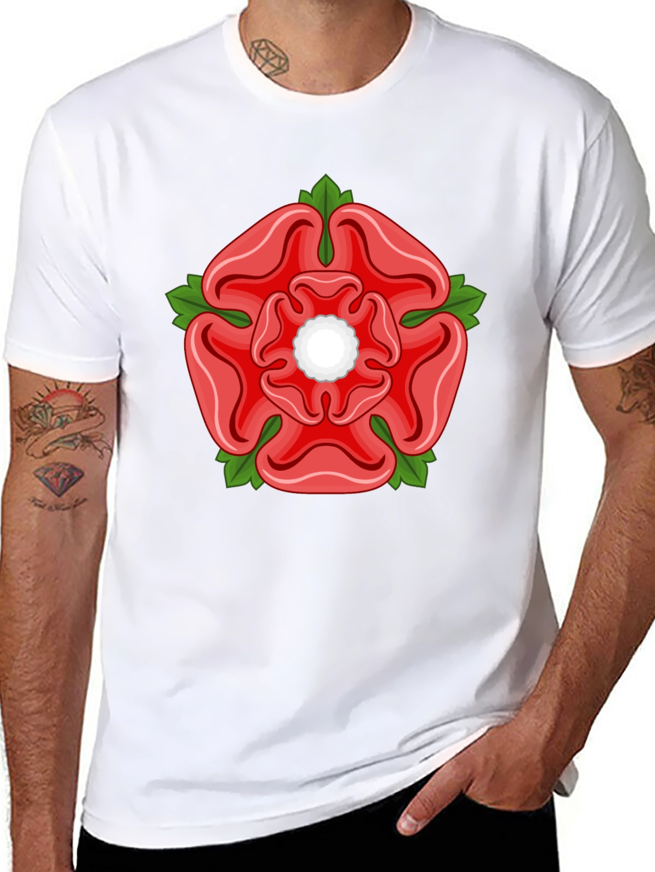 English Rose Graphic Tee - Black