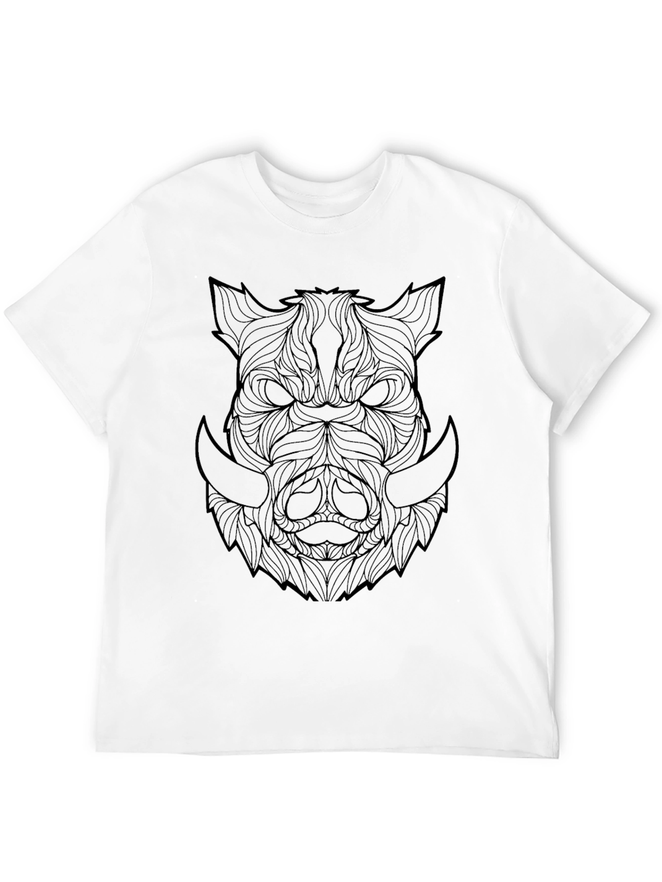 Boar Graphic Tee - Stylish Black T-Shirt