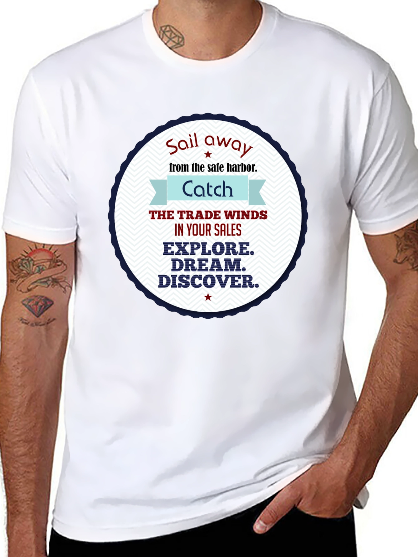 Nautical Theme Graphic T-Shirt