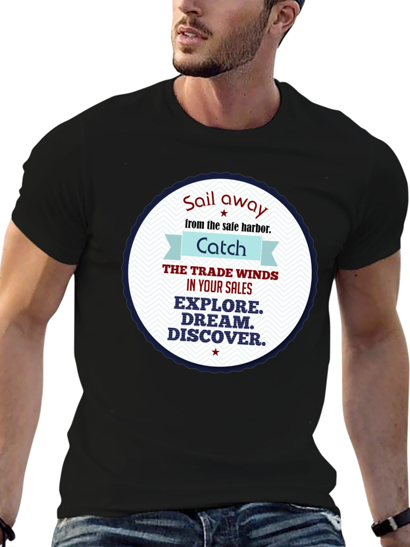 Nautical Theme Graphic T-Shirt