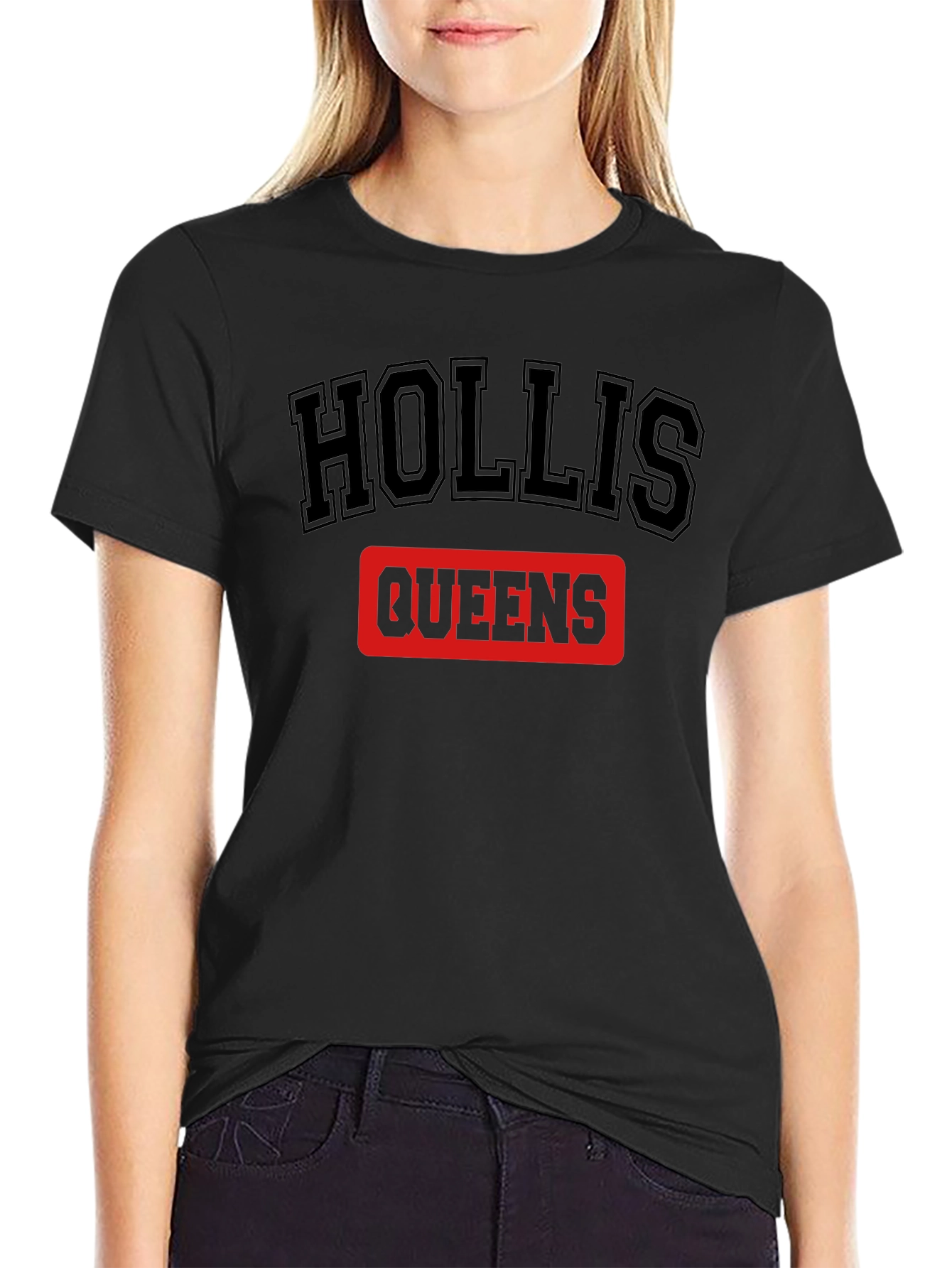 Hollis Queens Black Graphic T-Shirt
