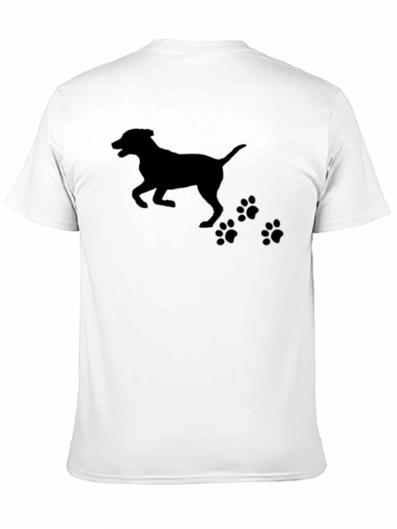 Dog Silhouette T-Shirt - Black Cotton Tee
