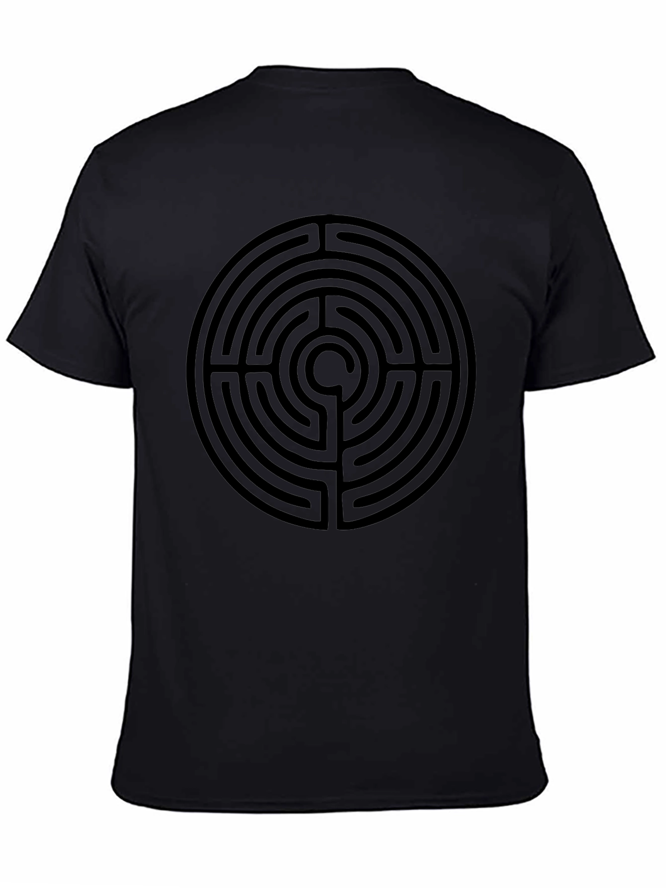 Labyrinth Print Black T-Shirt