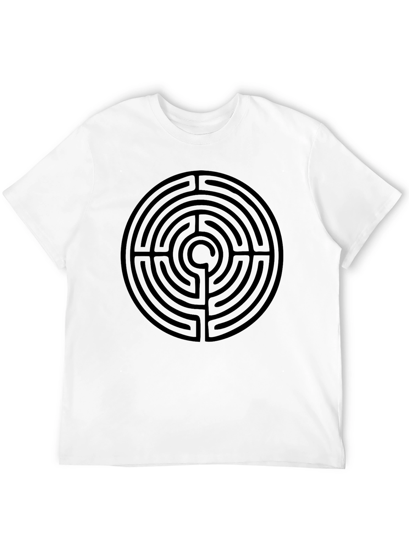 Labyrinth Print Black T-Shirt