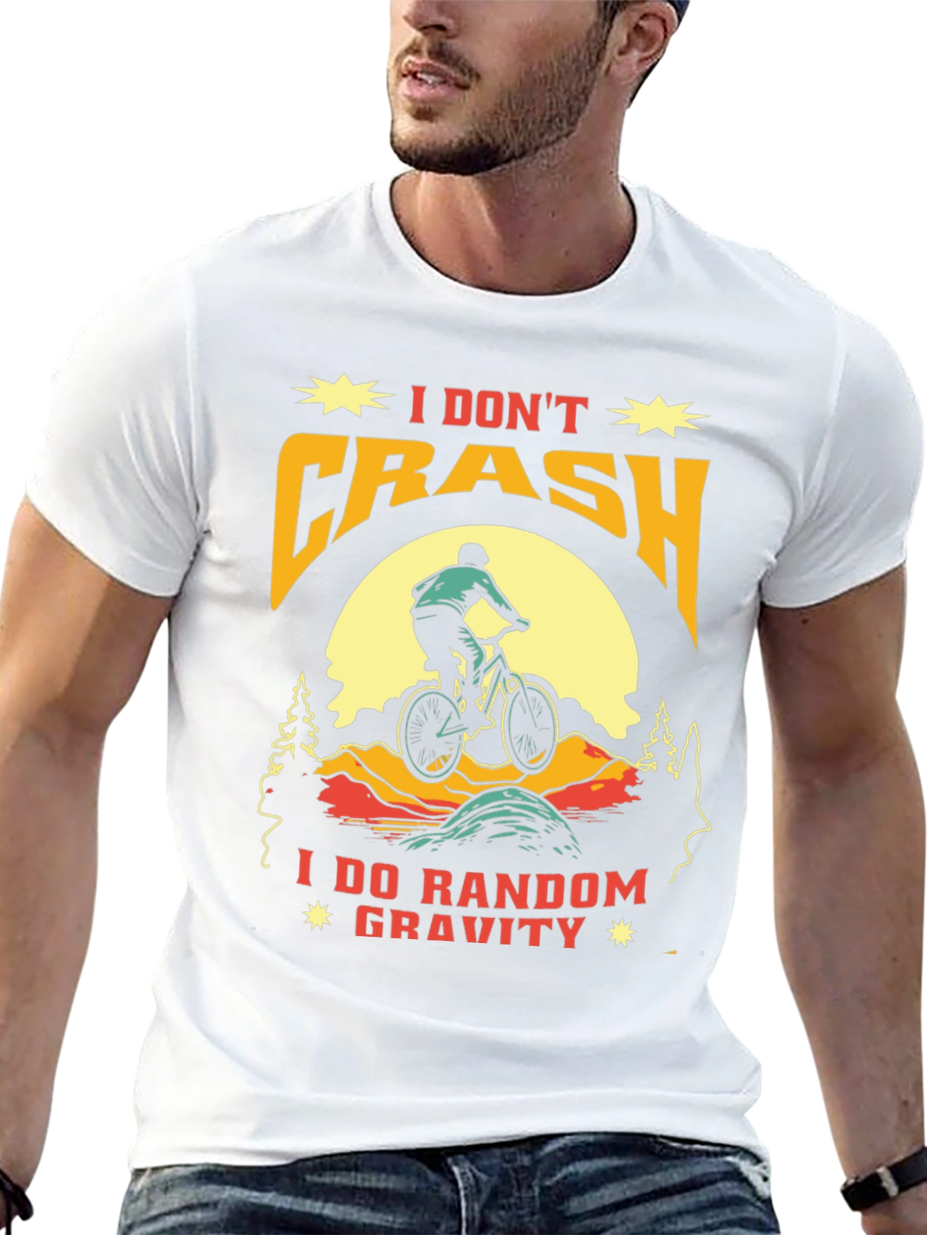 I Dont Crash Random Gravity Biker T-Shirt