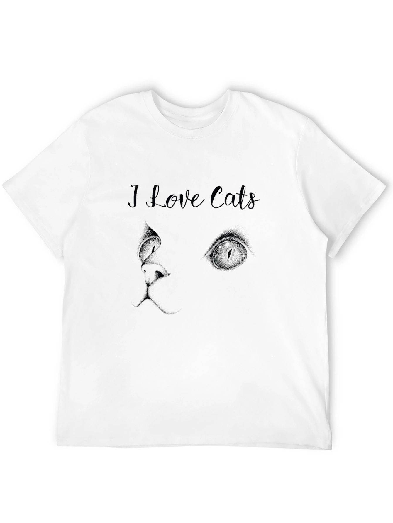 I Love Cats Graphic Tee - Black T-Shirt