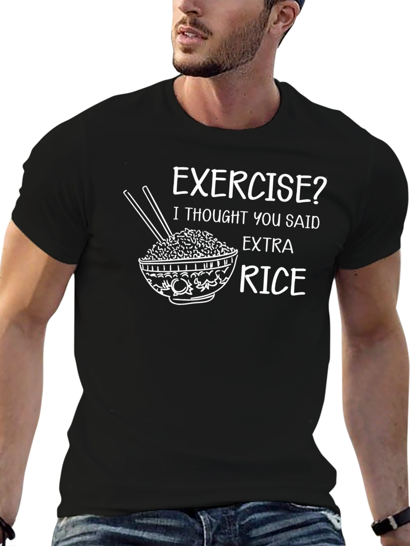 Extra Rice Funny Graphic T-Shirt