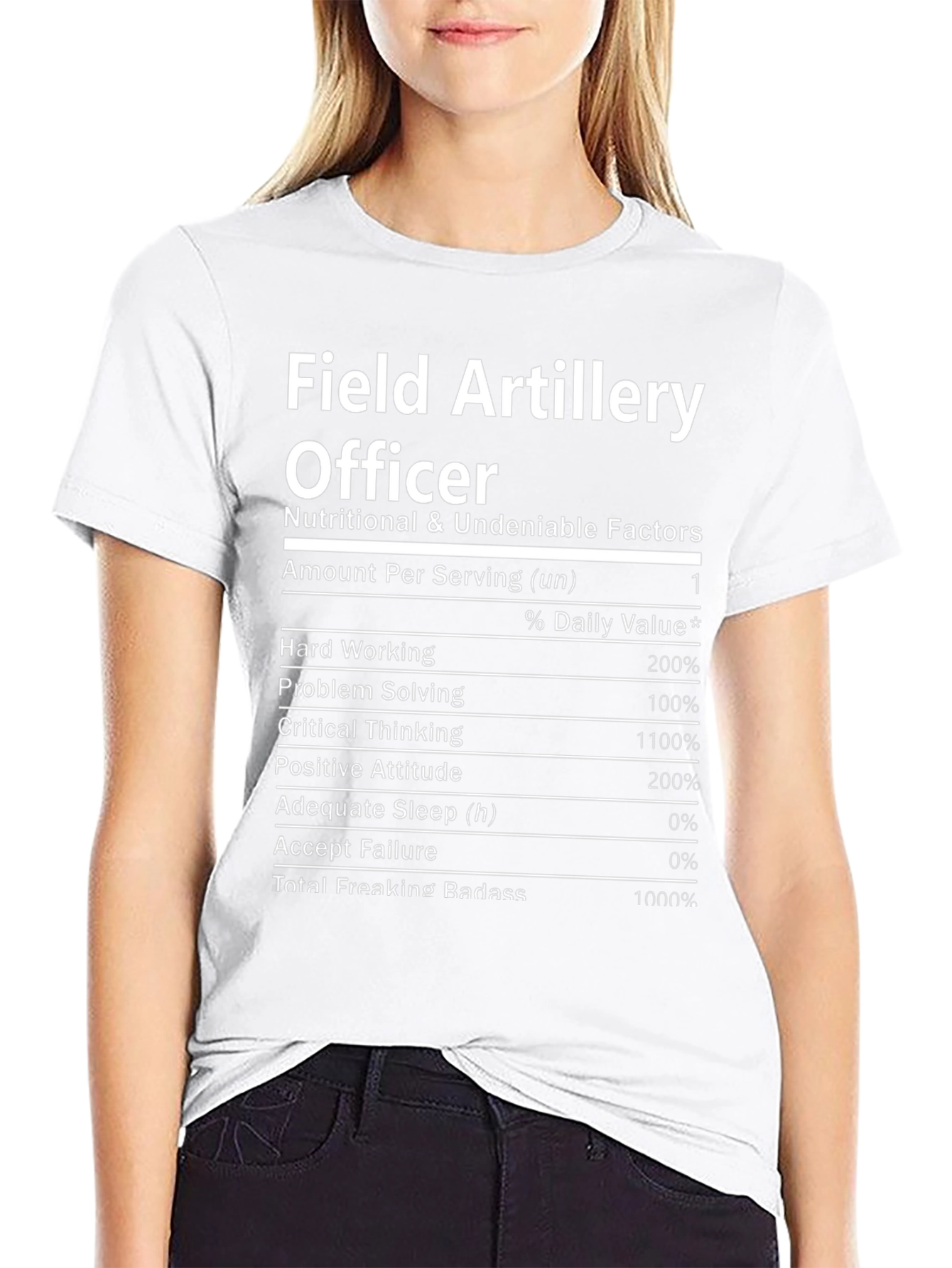 Field Artillery Officer Nutrition Facts T-Shirt
