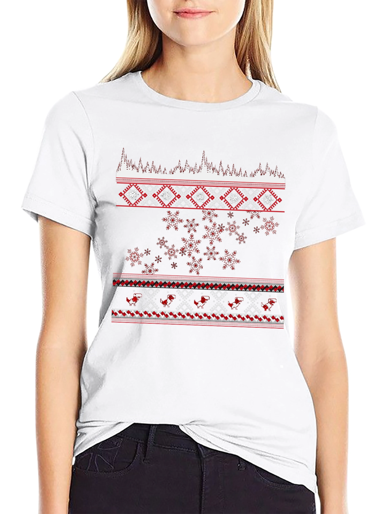 Festive Holiday Pattern T-Shirt