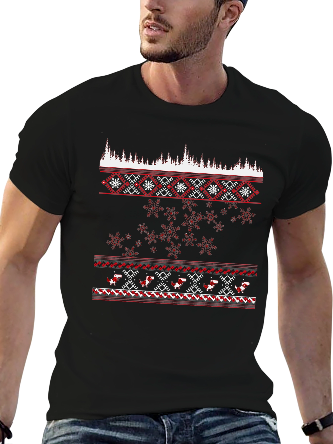 Festive Holiday Pattern T-Shirt