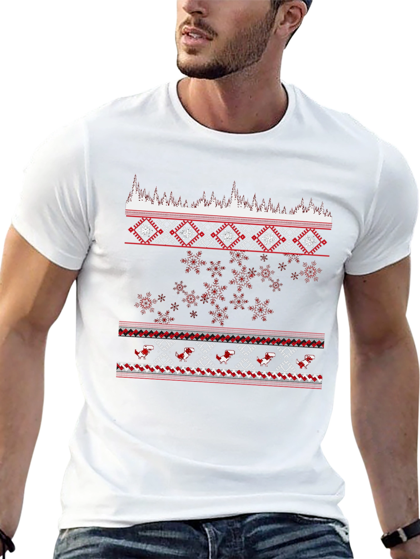 Festive Holiday Pattern T-Shirt