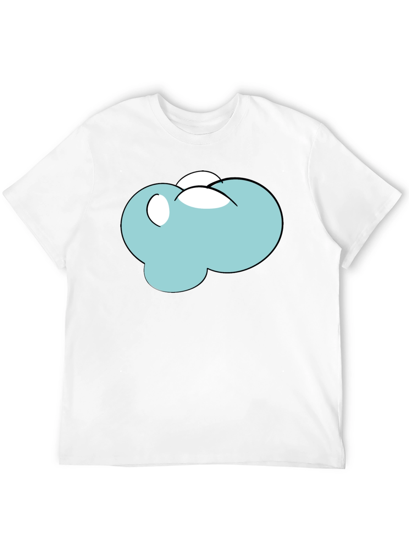 Cartoon Cloud Black T-Shirt