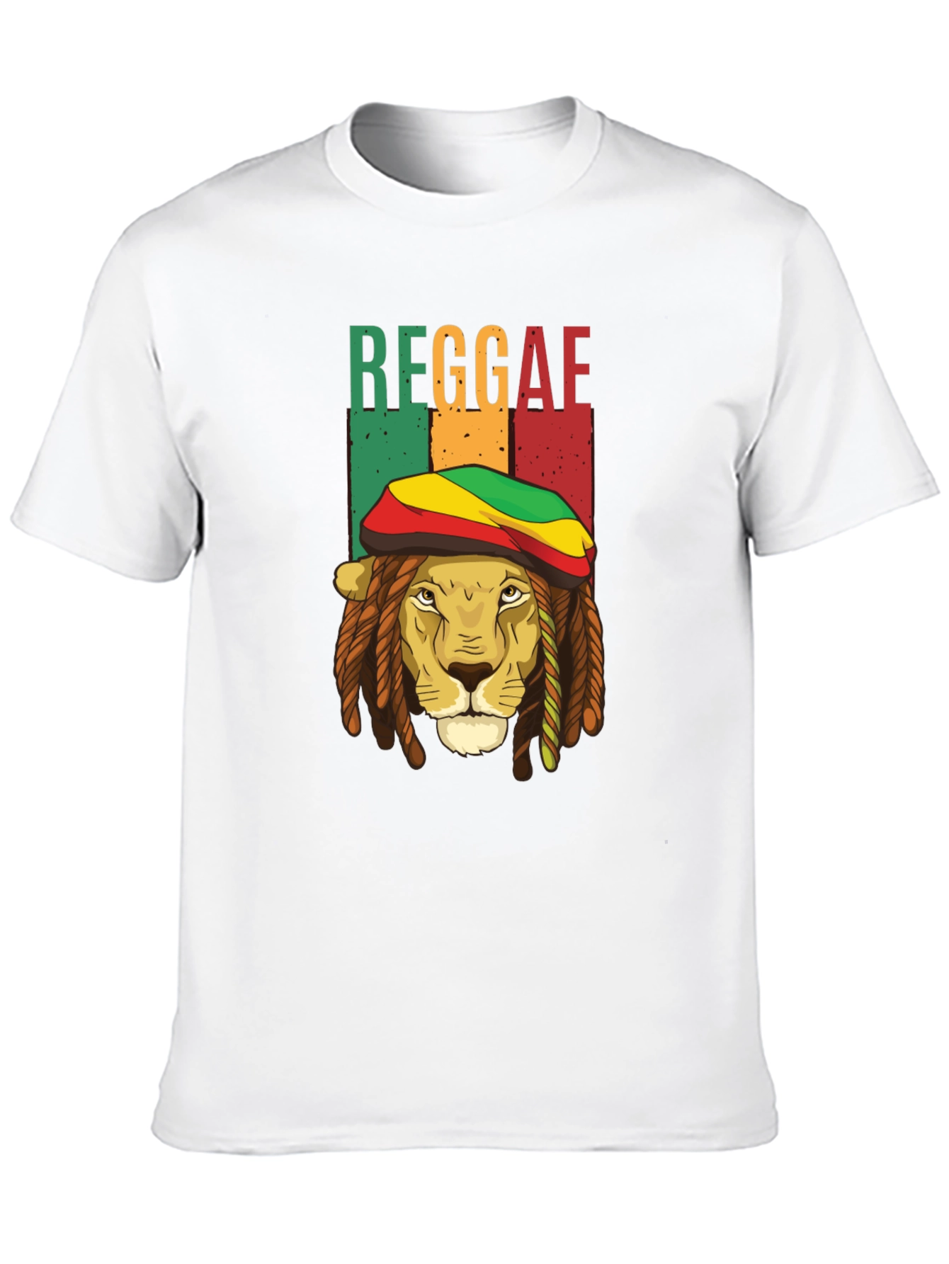 Reggae Lion Graphic T-Shirt - Cool Rasta Design
