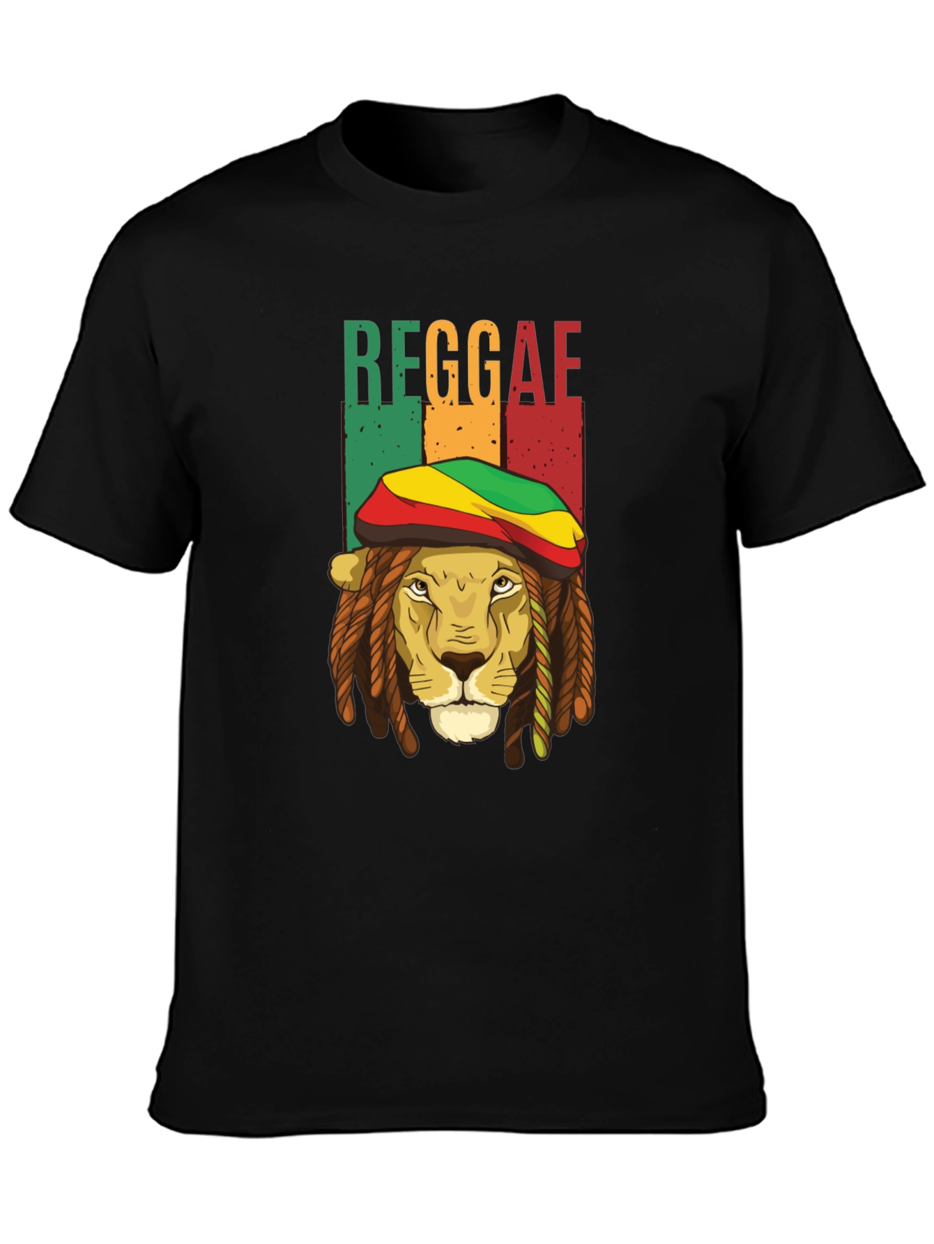 Reggae Lion Graphic T-Shirt - Cool Rasta Design